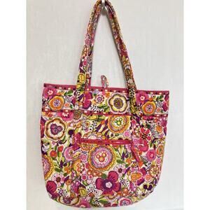 Vera Bradley Disney Parks Tote Bag Mickey Pink Purse Tropical Floral